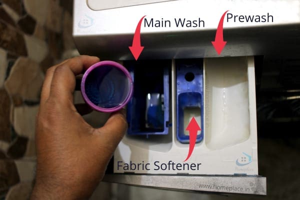 where to put detergent in a washing machine