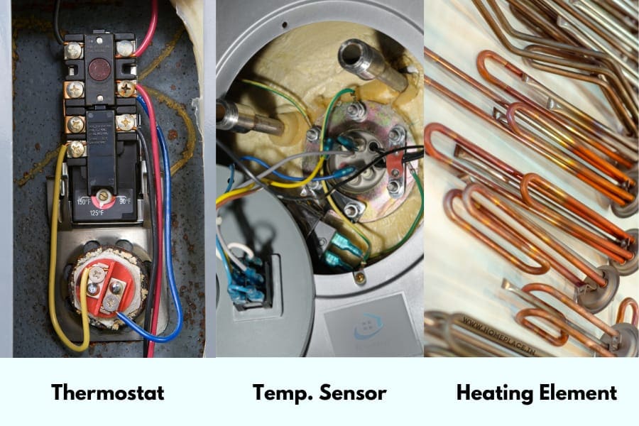 thermostat, Temperature Sensor & heating element of instant water heater