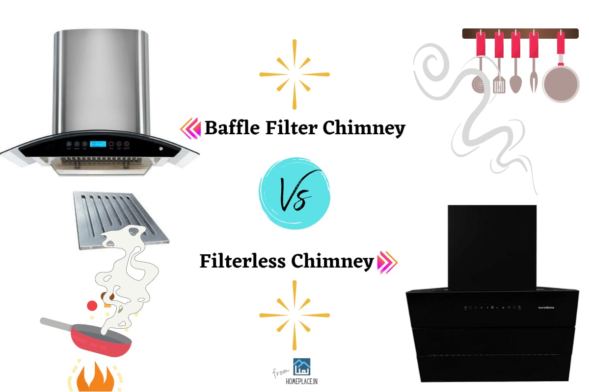 Baffle Filter Vs. Filterless Chimney comparison to find out which is better