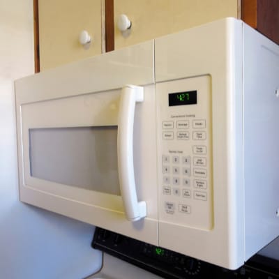 Over-the-Range Microwave Oven in modular kitchen